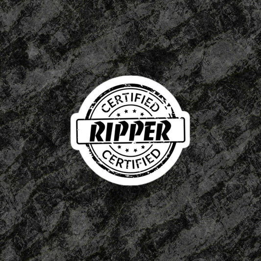 Certified Ripper Sticker (black)